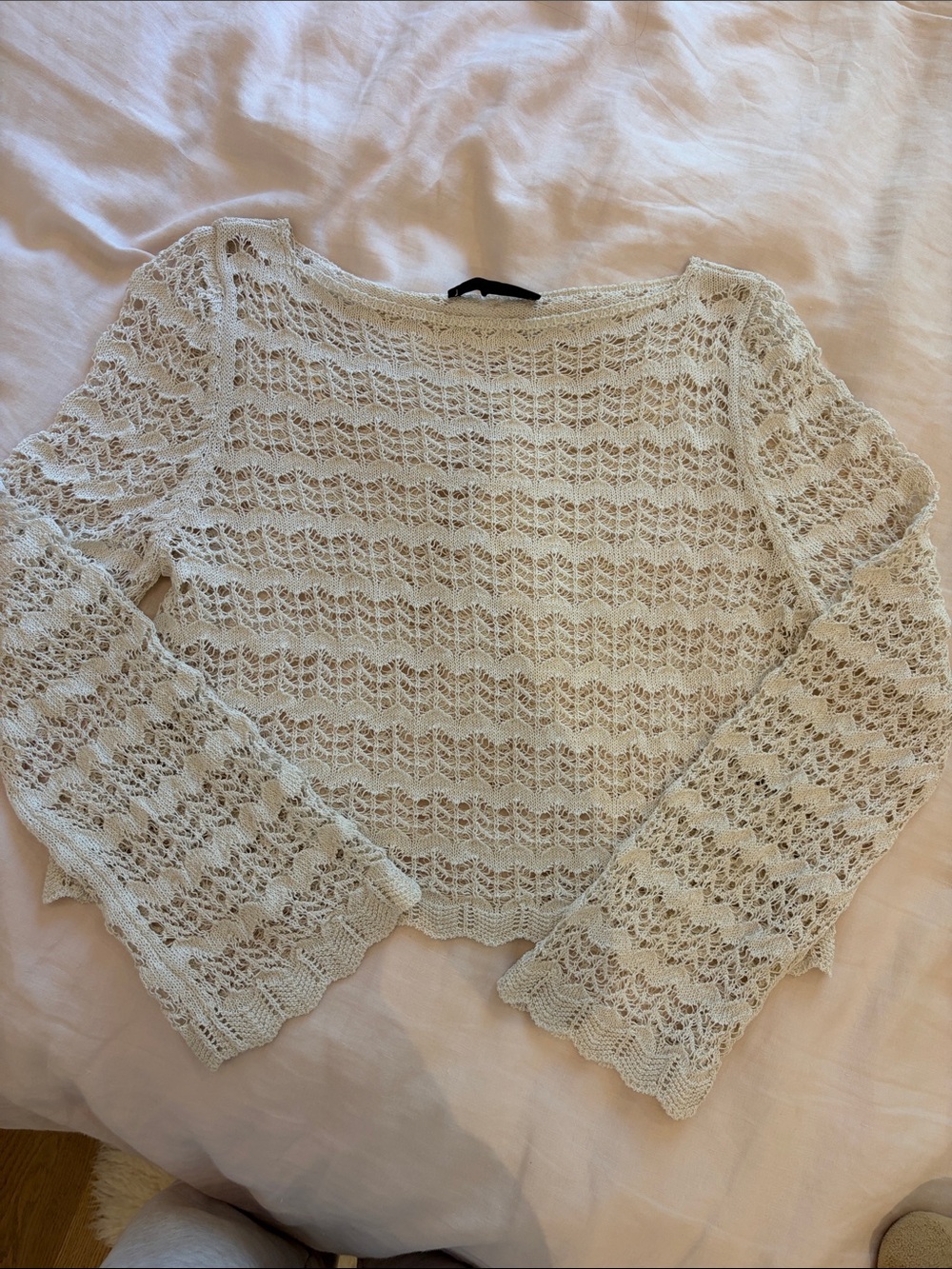 Zara Pointelle Knit Sweater